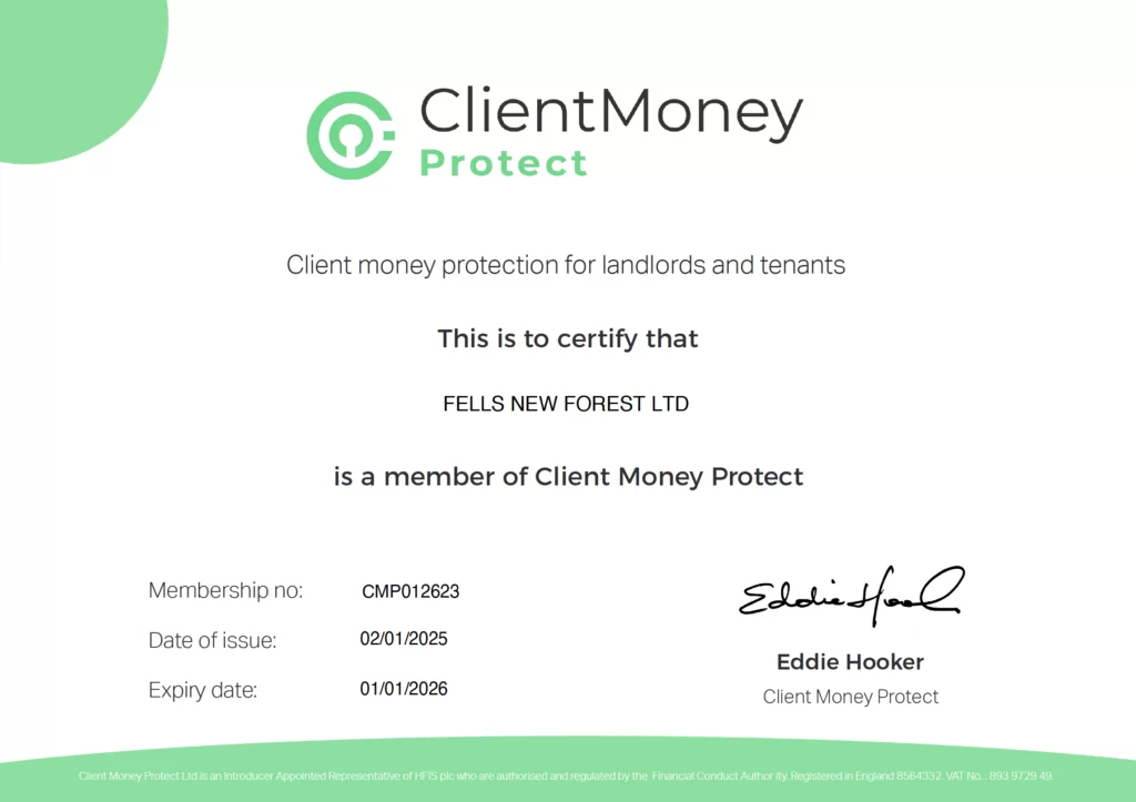 Fells New Forest Property | Letting Agents | Client Money Protection